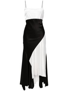 alice + olivia платье миди Rosa асимметричного кроя, черный