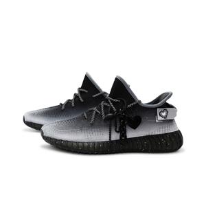 Кроссовки adidas originals Yeezy Boost 350 V2 Lifestyle Shoes Unisex Low-top Black/white/silver/gray, черный