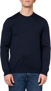 BOSS мужской шерстяной свитер с маленьким логотипом, Blueberry Blue