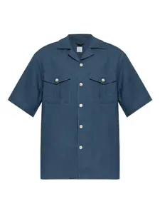 Рубашка с карманом и пуговицами Eleventy, синий