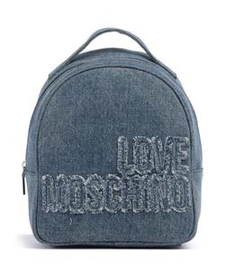 Рюкзак джинсовый хлопок Love Moschino, синий