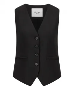 Элегантный жилет из саржи Nicowa, черный