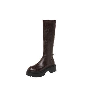 Yeezyy Reezy Коричневые женские полусапожки на каблуке 6 см, цвет Brown