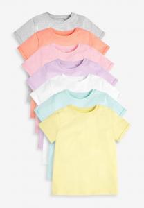 базовая футболка 7 Pack Pastel Plain T-Shirts (3-16Yrs) Next, мультиколор