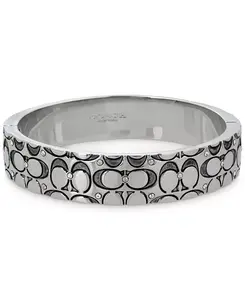 Стеганый браслет-браслет C с серебристыми кристаллами Coach, crystal