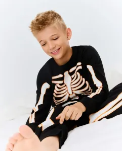 Детская пижама с фантазийным рисунком Cotton Juice, черный