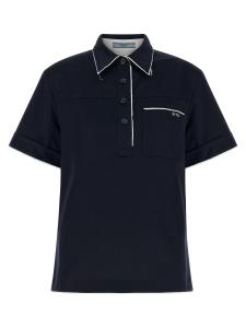 Поло с двойным слоем Prada, синий