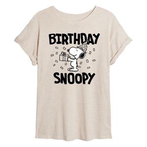 Футболка Juniors Peanuts Birthday Snoopy oversize Licensed Character, бежевый