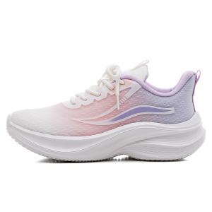 HUANQIU Кроссовки для бега с низкой посадкой, амортизирующие, дышащие, с поддержкой, женские, цвет белый/фиолетовый