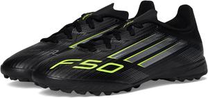 Кроссовки Adidas Kids F50 League Turf Cleats, Black/Iron Metallic/Lucid Lemon
