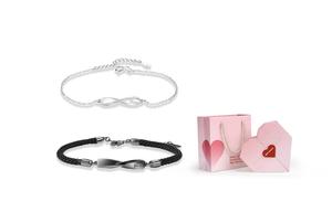 Унисекс браслет из сплава JUICY GRAPE, Mobius Couple Bracelets (Style 2)+Valentine'S Day Box