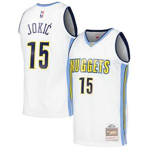 Мужская белая джерси nikola jokic denver nuggets 2016/17 throwback swingman Mitchell & Ness