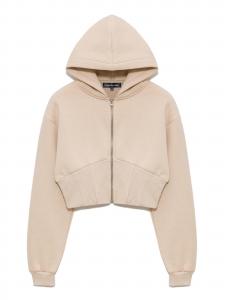 No Matter What Худи на молнии в бежевом цвете