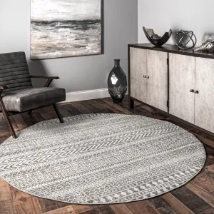 Ковер Catherina Transitional Geometric Area Rug nuLOOM, 183 см, серый