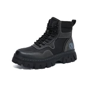 Короткие ботинки до середины икры унисекс FAIRWHALE, серо-черные (с новой флисовой подкладкой)