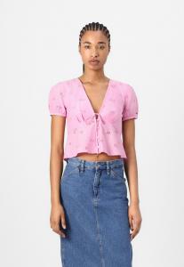 Блуза TIE FRONT BRODERIE Tommy Jeans, розовый