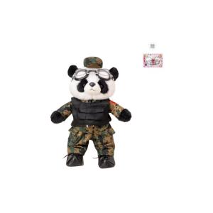 PUDOWRABBIT Плюшевая игрушка panda army camouflage suit rabbit 35cm
