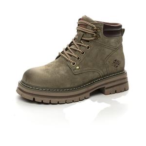 Короткий ботинок Martin 5 см Unisex GIGIRYO, Землянисто-желтый на флисовой подкладке