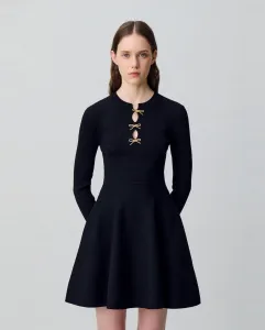 Короткое трикотажное платье с узлами Claudie Pierlot, черный