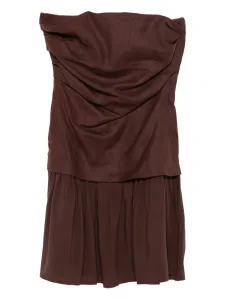 Мини-платье Hedy с квадратным вырезом Faithfull The Brand, коричневый