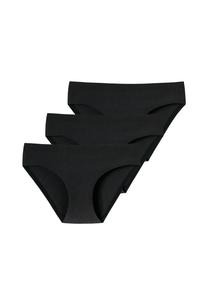 Комплект трусов из 3 невидимых хлопковых трусов SCHIESSER, черный