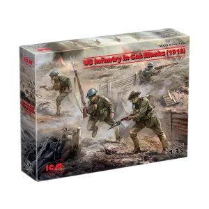 Пехота США в противогазах (1918 г.), Military Models 1/35 Scale (ICM)