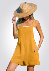 Комбинезон Cupshe SQUARE NECK SLEEVELESS, Yellow