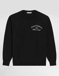 Шерстяной свитер гладкой вязки с вышивкой Dolce & Gabbana, синий