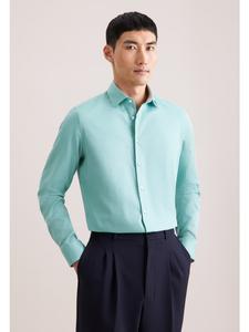 Seidensticker Приталенная деловая рубашка бирюзового цвета