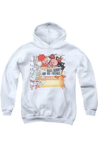 Детская толстовка с капюшоном Looney Tunes Bugs And Friends Gildan, белый