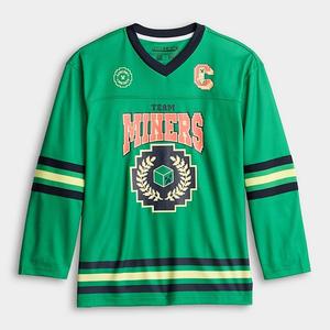 Хоккейная футболка с принтом для мальчиков 8-20 team miners Minecraft