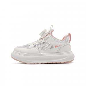 Нескользящие, дышащие, легкие, амортизирующие низкие детские кроссовки для отдыха на природе WARRIOR, белый/розовый