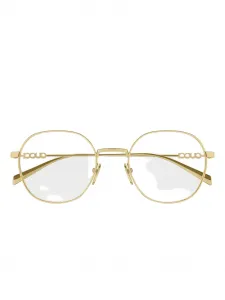 Оправы круглой формы с логотипом Gucci, золотистый