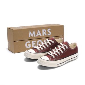 Износостойкие дышащие легкие низкие кеды Unisex MARS*GEOME, молочный кофе