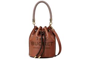 MARC JACOBS Полноценная кожаная сумка ведро через плечо кроссбоди женская коричневая