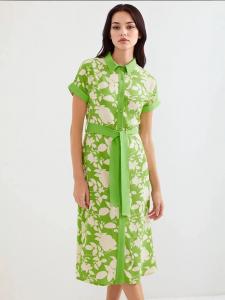 Bigdart Платье-рубашка в зеленом цвете