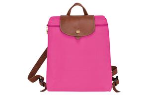 Сумка-рюкзак мини из кожи и холста Le Pliage розовый LONGCHAMP