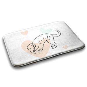 Коврик для ванной Tulup Hundetiere, 75x1x75 см, белый