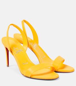 Мэрилин 100 кожаные босоножки на ремешке Christian Louboutin, Pollen/Lin Pollen