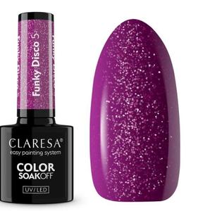 Claresa, гибридный лак, Funky Disco, 5 Violet Vinyl, 5 г