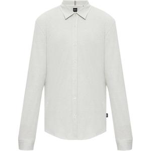 Hugo Boss Мужская рубашка, стильные, зеленые, с умеренным лацканом