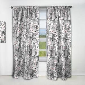 Шторы в богемном стиле Designart, белый