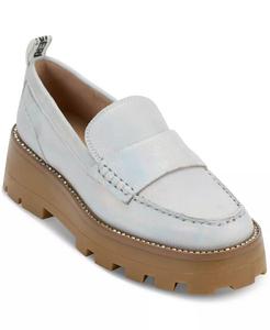 Женские туфли-лоферы Maysun Slip-On Platform Lug Sole KARL LAGERFELD PARIS, серебряный