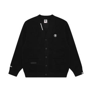 By *A Bathing APE Moonface Logo Buttoned Cardigan Aape, черный