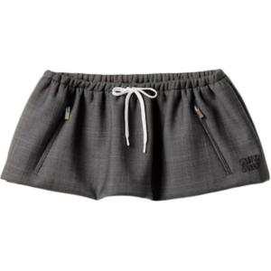 Мини-юбка в клетку Prince Of Wales MIU MIU, серый