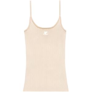 Топ без рукавов Courrèges с логотипом COURREGES, Sand