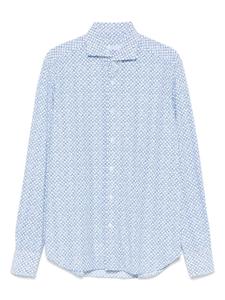 Рубашка с цветочным принтом Orian, синий