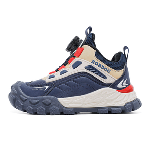 Нескользящая, износостойкая, с термоподдержкой детская обувь для повседневной носки BOBDOG, темно-синий/желтый