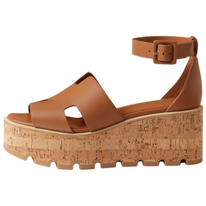 HERMES Luce One Strap Sandals 6.5cm Women's Brown