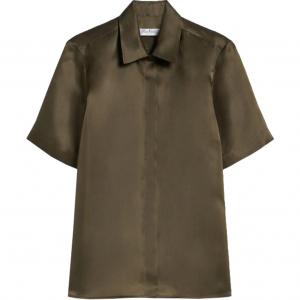 Max Mara Рубашка с коротким рукавом на пуговицах MaxMara, оливковый
